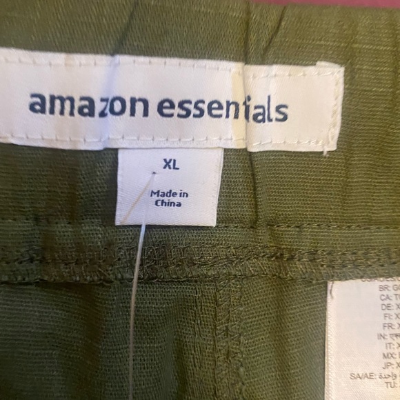 Men's Boho Linen Shorts Casual Classic Fit Short Leisure Vacation Army Green NEW - Picture 8 of 11